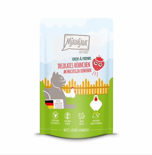 MjAMjAM Chicks&friends pollo y fresas