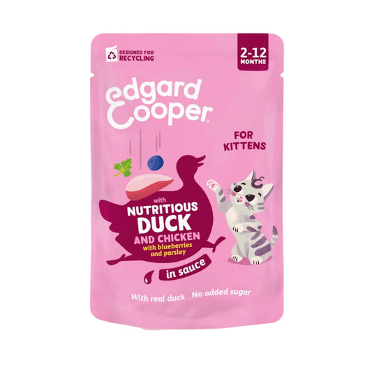Edgard & Cooper Pollo y Pato en Salsa para Gatitos— Sin Cereales