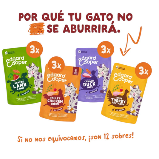 Edgard & Cooper Multipack Festines de granja En Salsa para Gatos Adultos— Sin Cereales