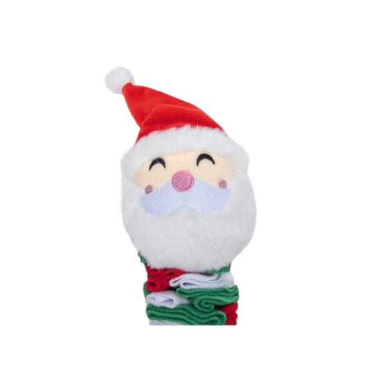 Detalle del juguete olfativo Papá Noel para perro