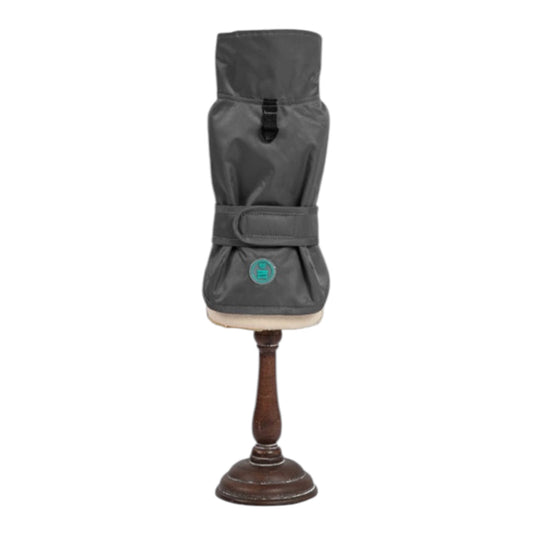 Abrigo impermeable acolchado Freedog Paw Shield gris para perro con forro polar