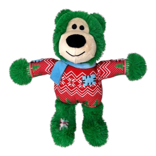 KONG Wild Knots Xmas para perro — peluche con cuerda anudada interior