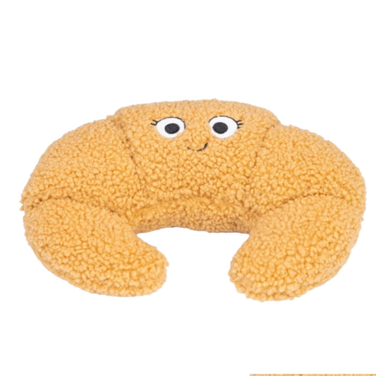 Beeztees Croissant Flaky — Peluche Olfativo sin Chirriador para Perros