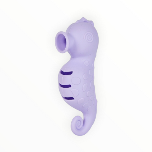 Seahorse Snack, caballito de mar rellenable de silicona para gatos en violeta
