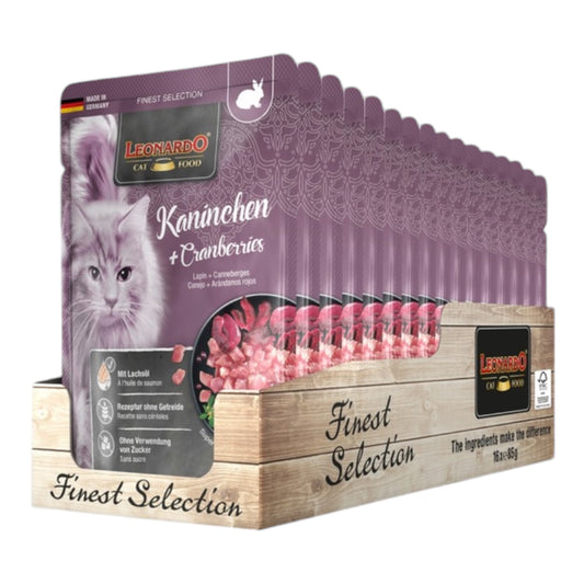 Leonardo finest selección conejo y arándanos