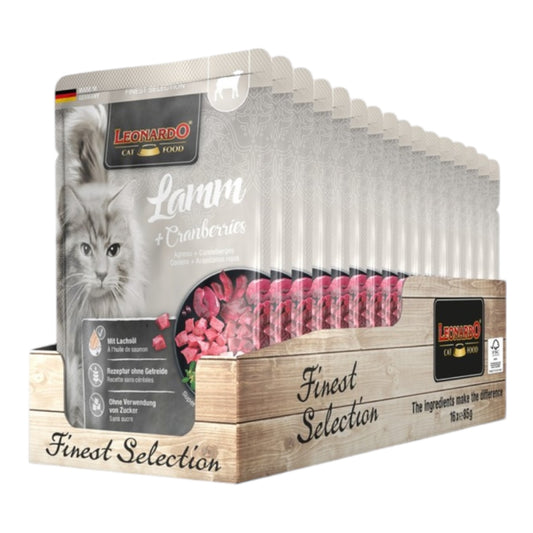 Leonardo finest selección cordero y arándanos