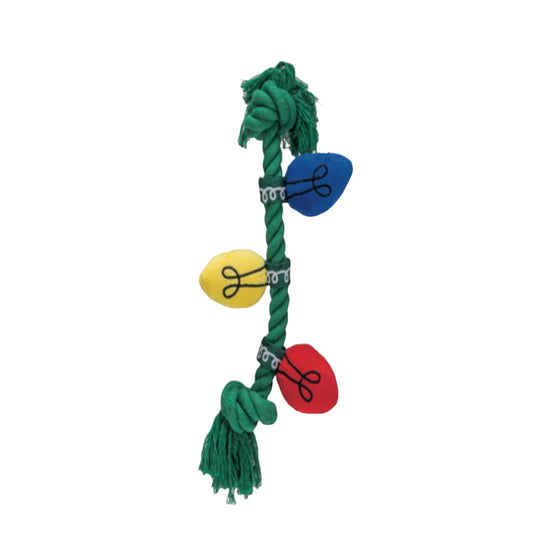 Guirnalda de Luces Xmas de peluche para perro — 33 cm con cuerda y chirrido