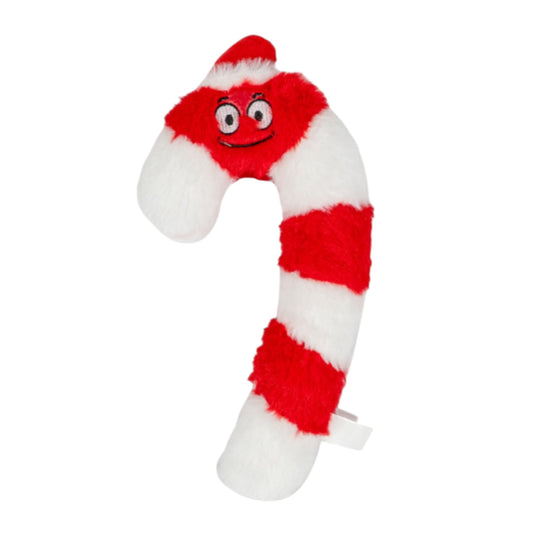 Bastón de caramelo de peluche de Navidad para perro