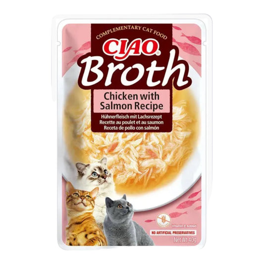 Churu Pouche caldo de pollo y salmón