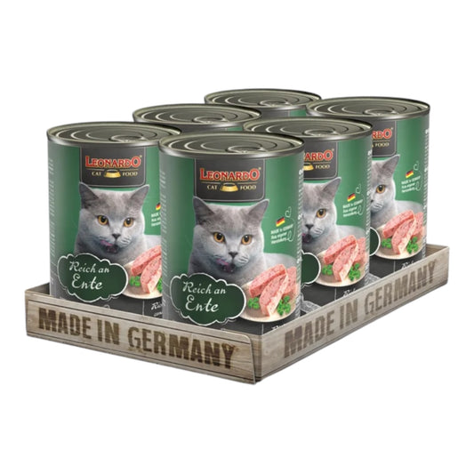 Leonardo Quality Selección Pato para Gatos — Comida Húmeda en Lata 400g