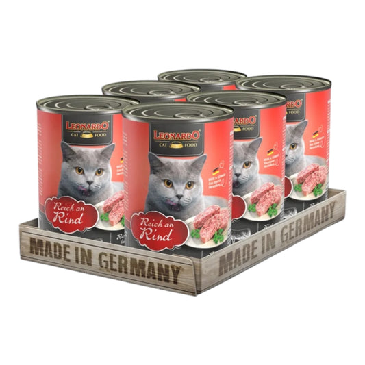 Leonardo Quality Selección Ternera para Gatos — Comida Húmeda en Lata 400g