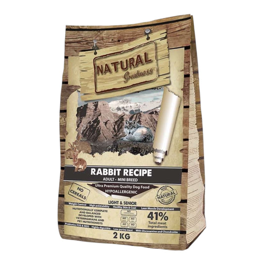 Natural Greatness Perro Receta conejo adultos Mini light senior