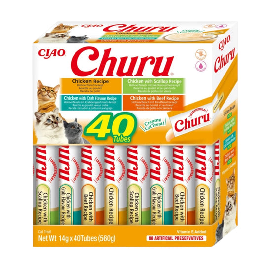 Churu Box 40 Tubos Variedades para Gatos