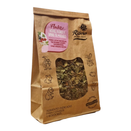 Ribero Hojas, Flores y Bayas de Majuelo para Conejos y Roedores
