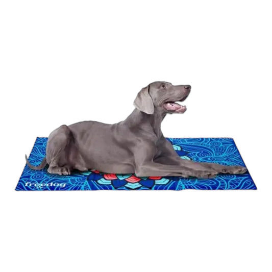 Freedog Colchoneta Refrescante de Gel Mandala Azul para Perros y Gatos