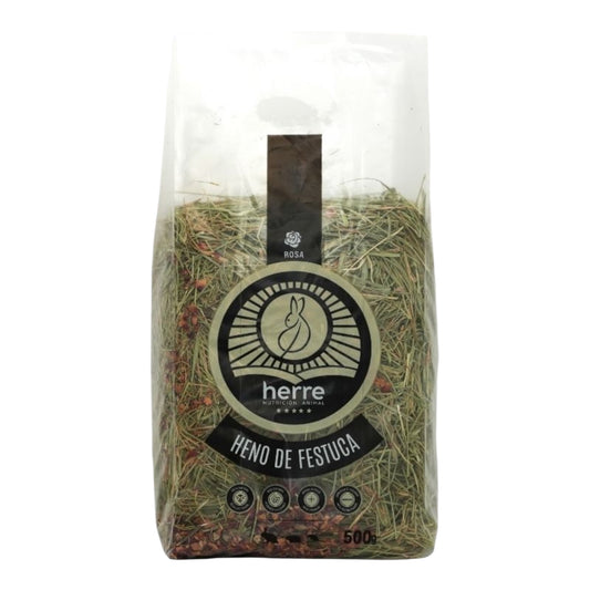 Herre Heno de Festuca y Petalos de Rosa