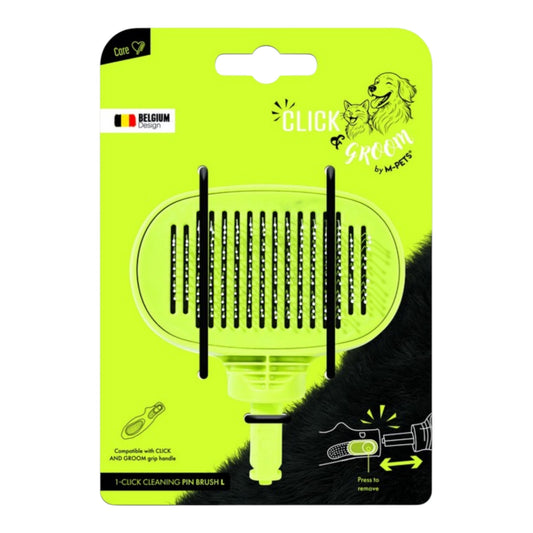 Cepillo de Púas Autolimpiable L Click & Groom M-Pets – Recambio 1-Click para Mango Intercambiable