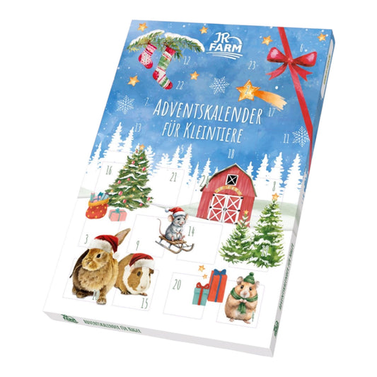 Calendario de Adviento JR Farm para conejos enanos y roedores con 24 golosinas sin cereales