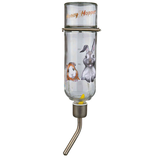 Bebedero de Cristal Honey&Hooper para Conejos y Cobayas — 250ml y 500ml