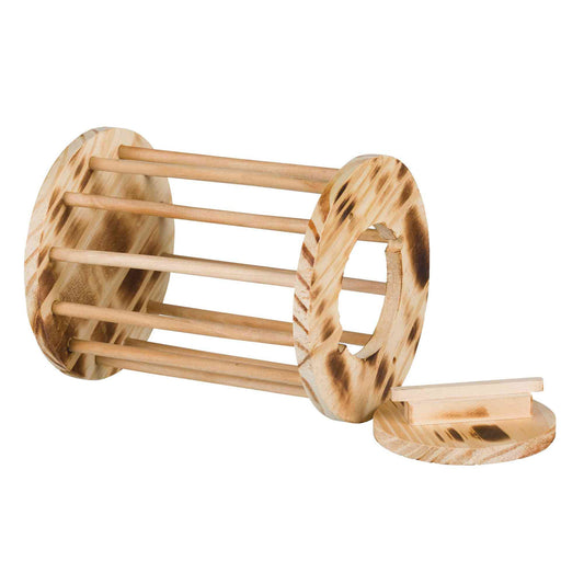 Henera cilindrica de madera con tapa M