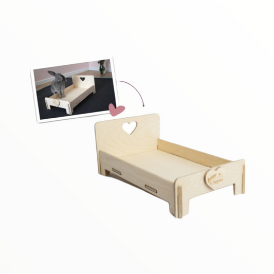 Bunny nature cama de madera