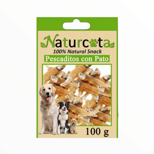 Naturcota pescaditos con pato deshidratado