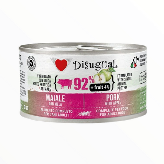 Disugual comida humeda cerdo manzana