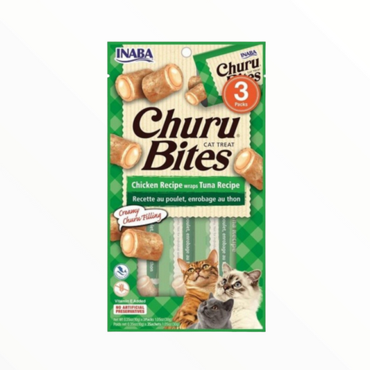 Churu bites receta pollo y atún gatos