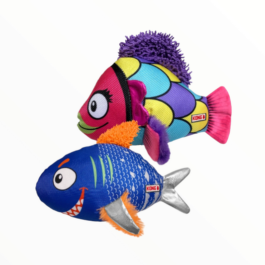 KONG Reefz — Peluche Resistente con Múltiples Texturas y Chirriador para Perros