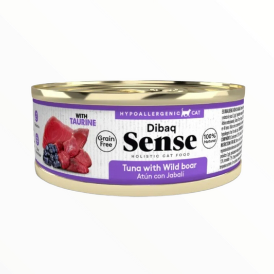 Dibaq Sense Cat Atún y Jabalí 70g — Comida Húmeda Sin Cereales para Gatos