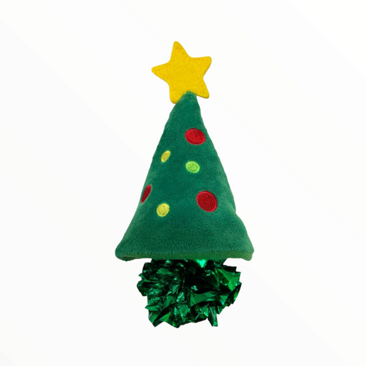 KONG Holiday Árbol de Navidad Xmas para gatos — felpa con catnip y crujido