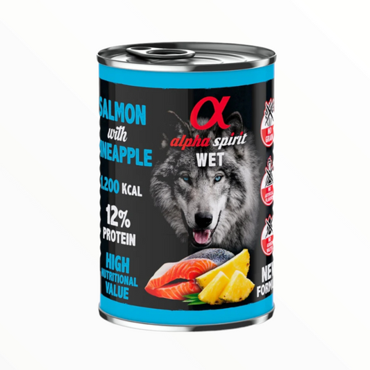 Alpha Spirit comida humeda Salmon piña