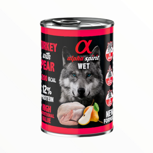 Alpha Spirit comida humeda Pavo pera