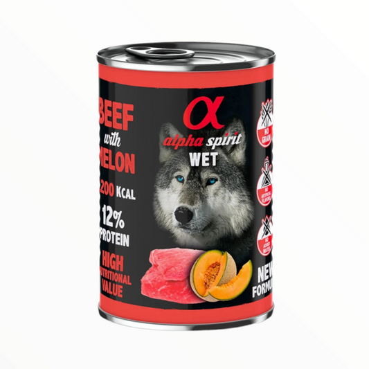 Alpha Spirit comida humeda Ternera Melon