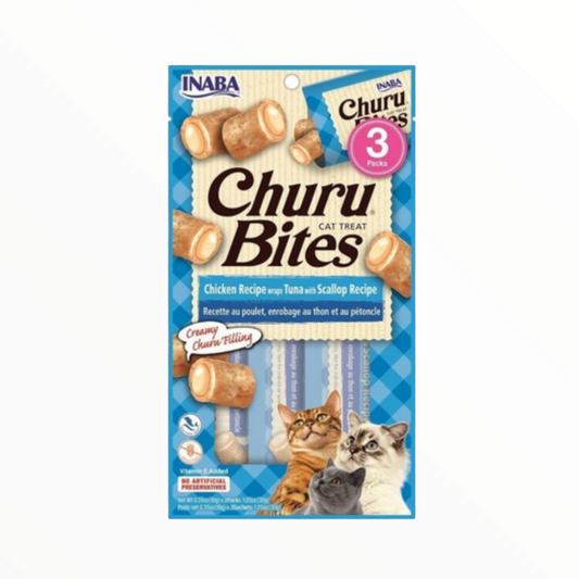 Churu bites receta pollo, atún y vieira