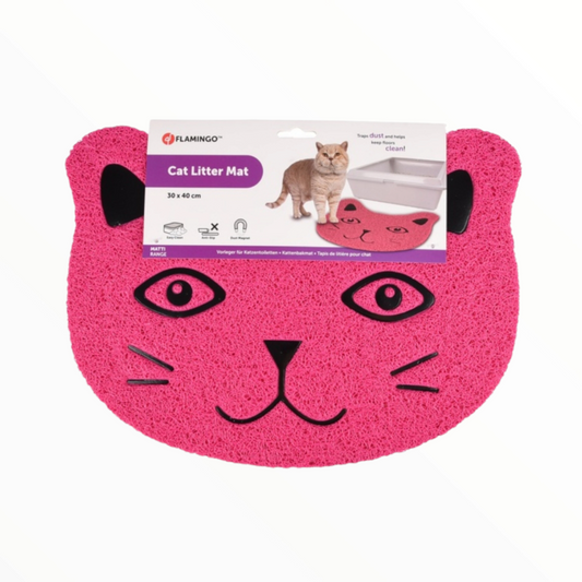 Esterilla silicona para areneros gato pancho fucsia