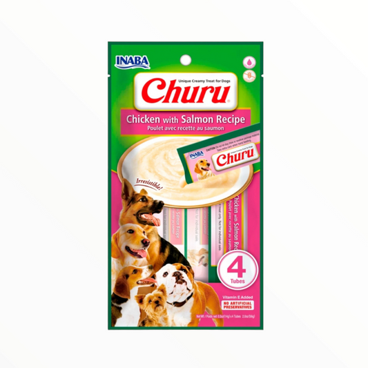 Churu dog receta Pollo y salmon