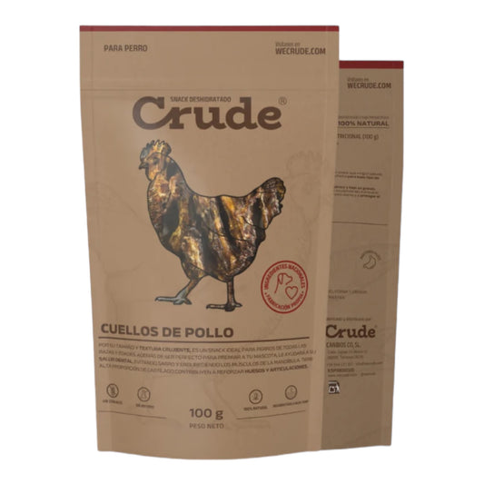 Crude cuellos de pollo