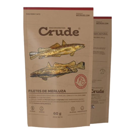 Crude filetes de merluza