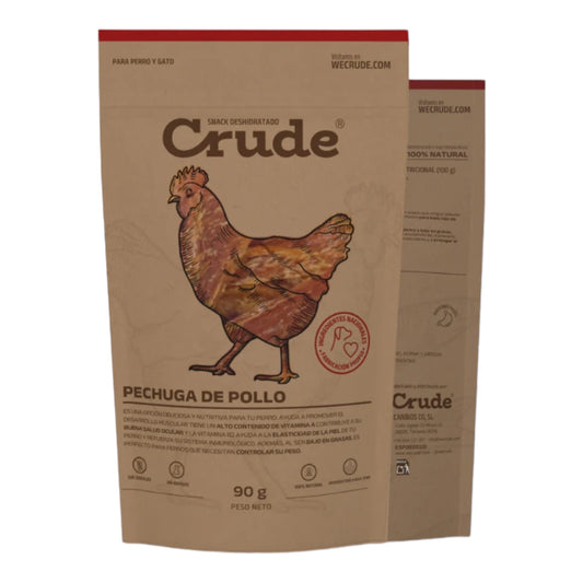 Crude pechuga de pollo