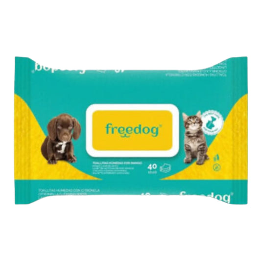 Freedog toallitas mango 40u