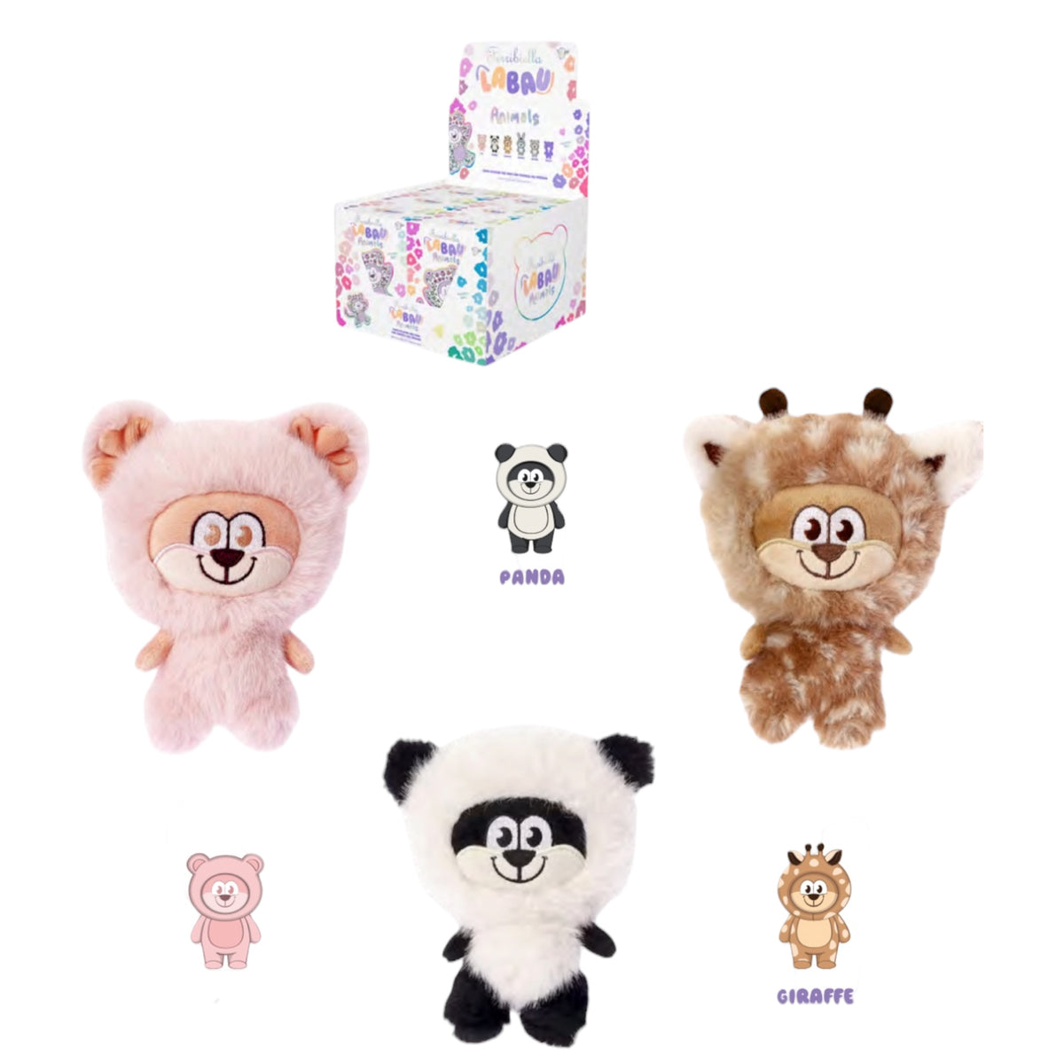 Peluche sorpresa LABAU Animals con sonido crackle
