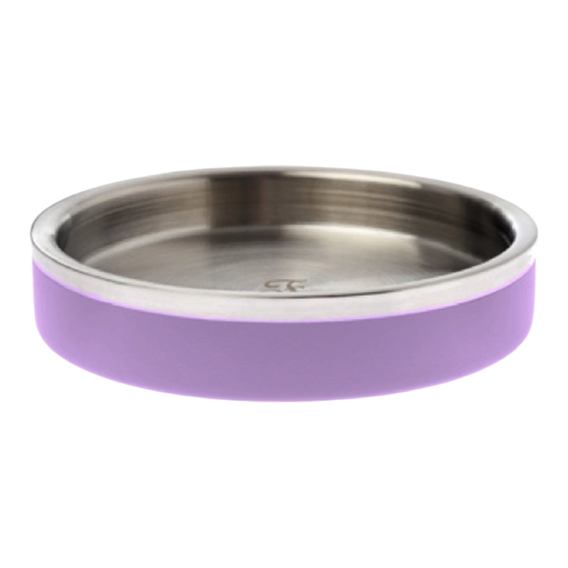 Comedero de acero inoxidable lila para gato Amorcromia