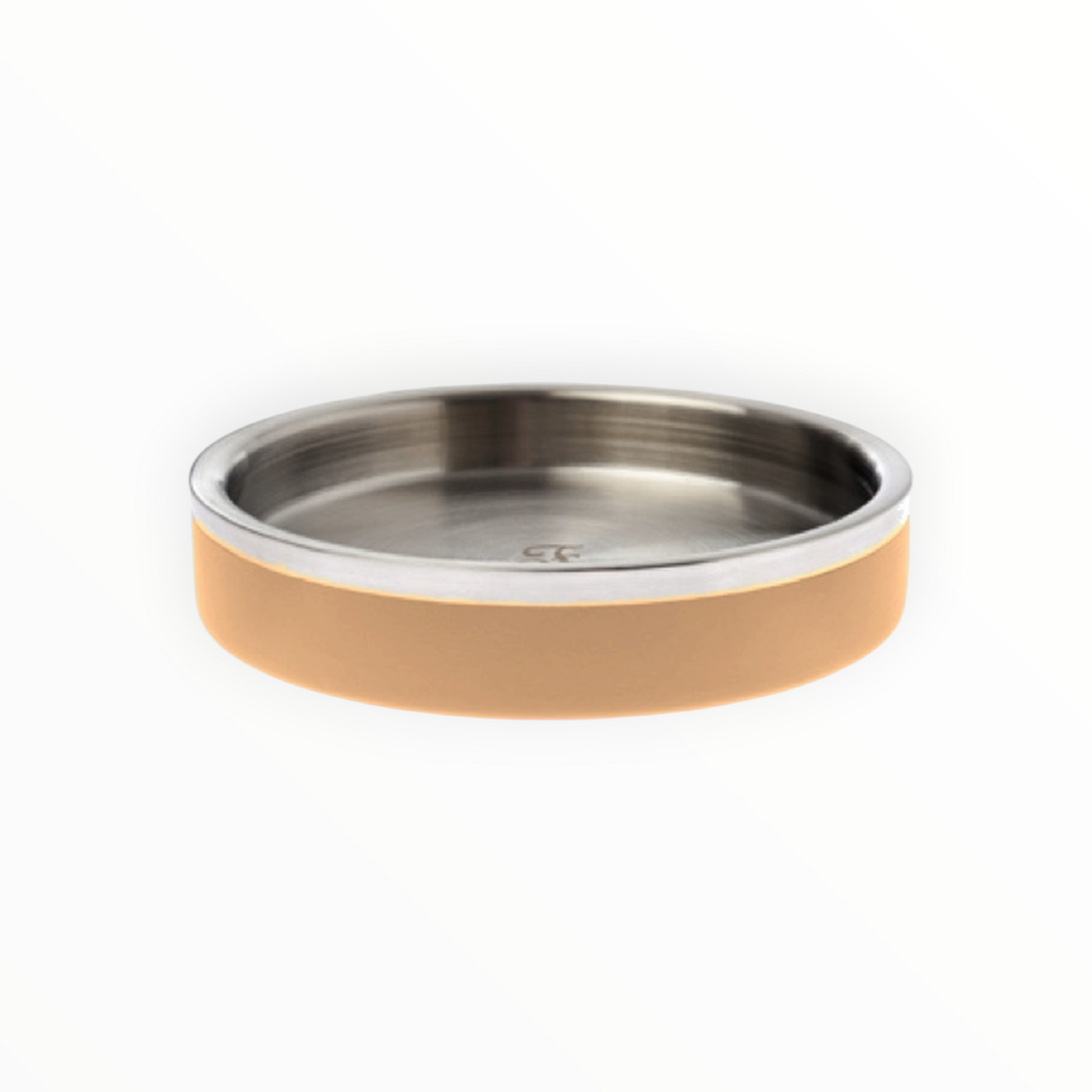 Comedero de acero inoxidable naranja para gato Amorcromia
