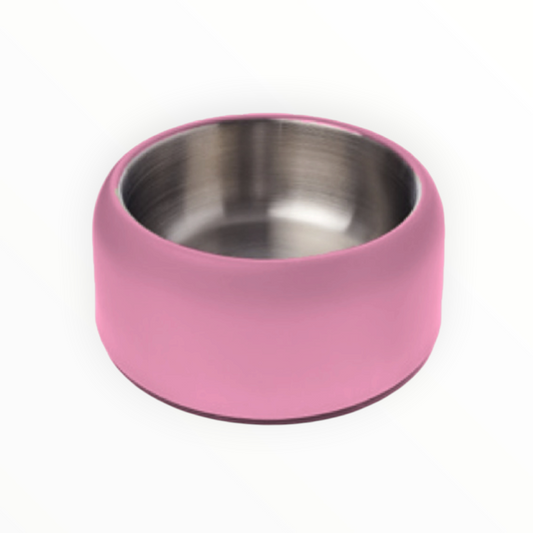 Comedero de acero inoxidable fucsia para perro Amorcromia