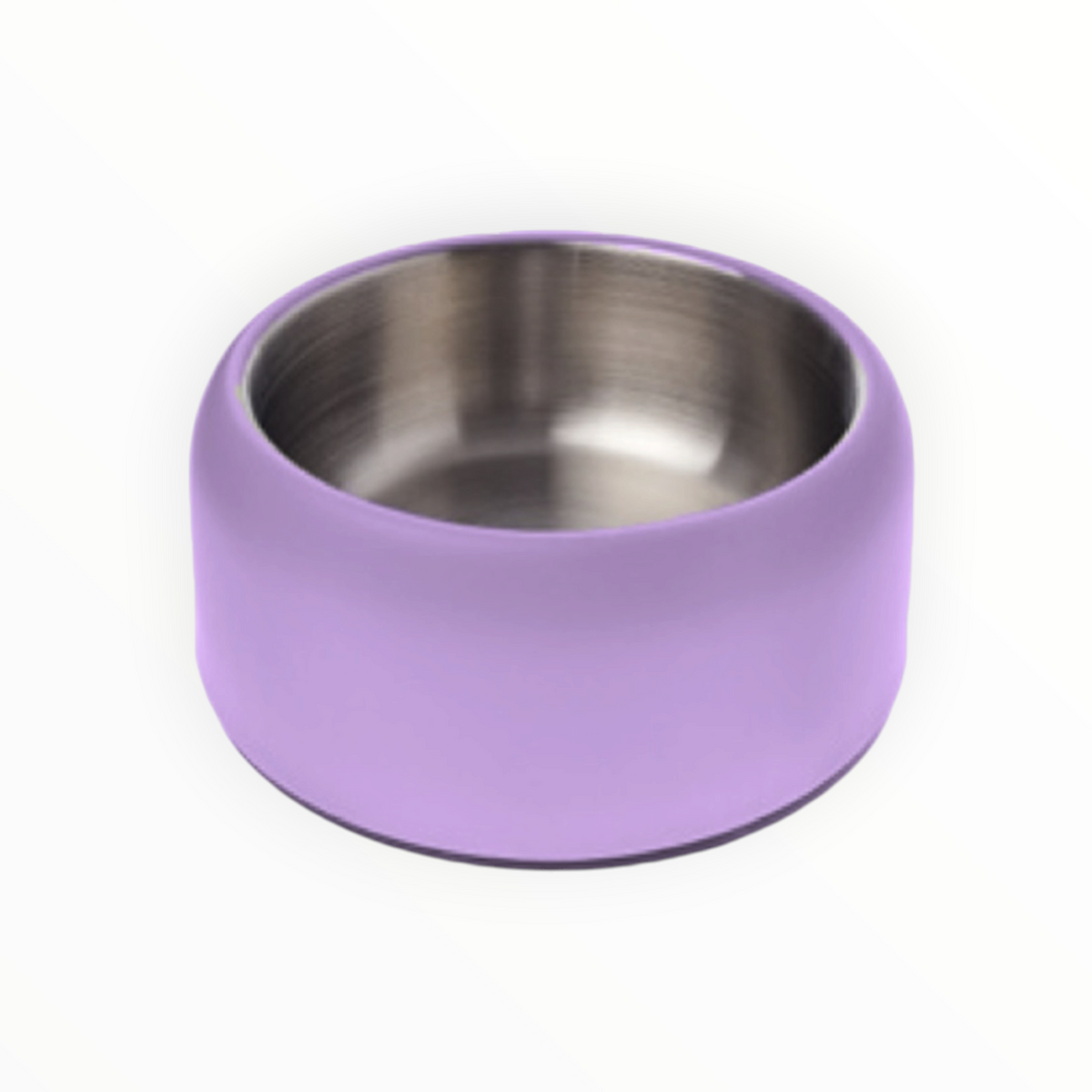 Comedero de acero inoxidable lila para perro Amorcromia