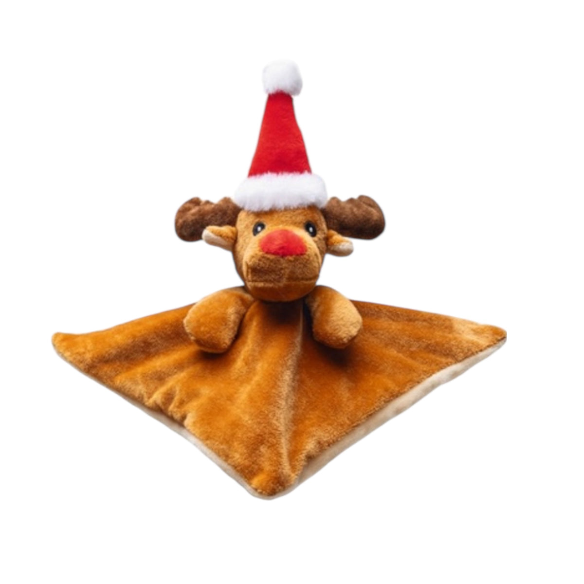 Reno trapito de Navidad de felpa con crujido y chirriador para perro