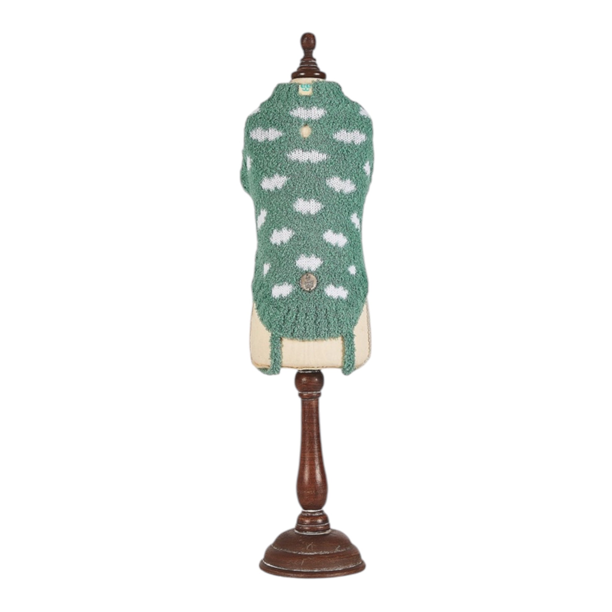 Jersey de punto afelpado para perro Cloudy en color verde