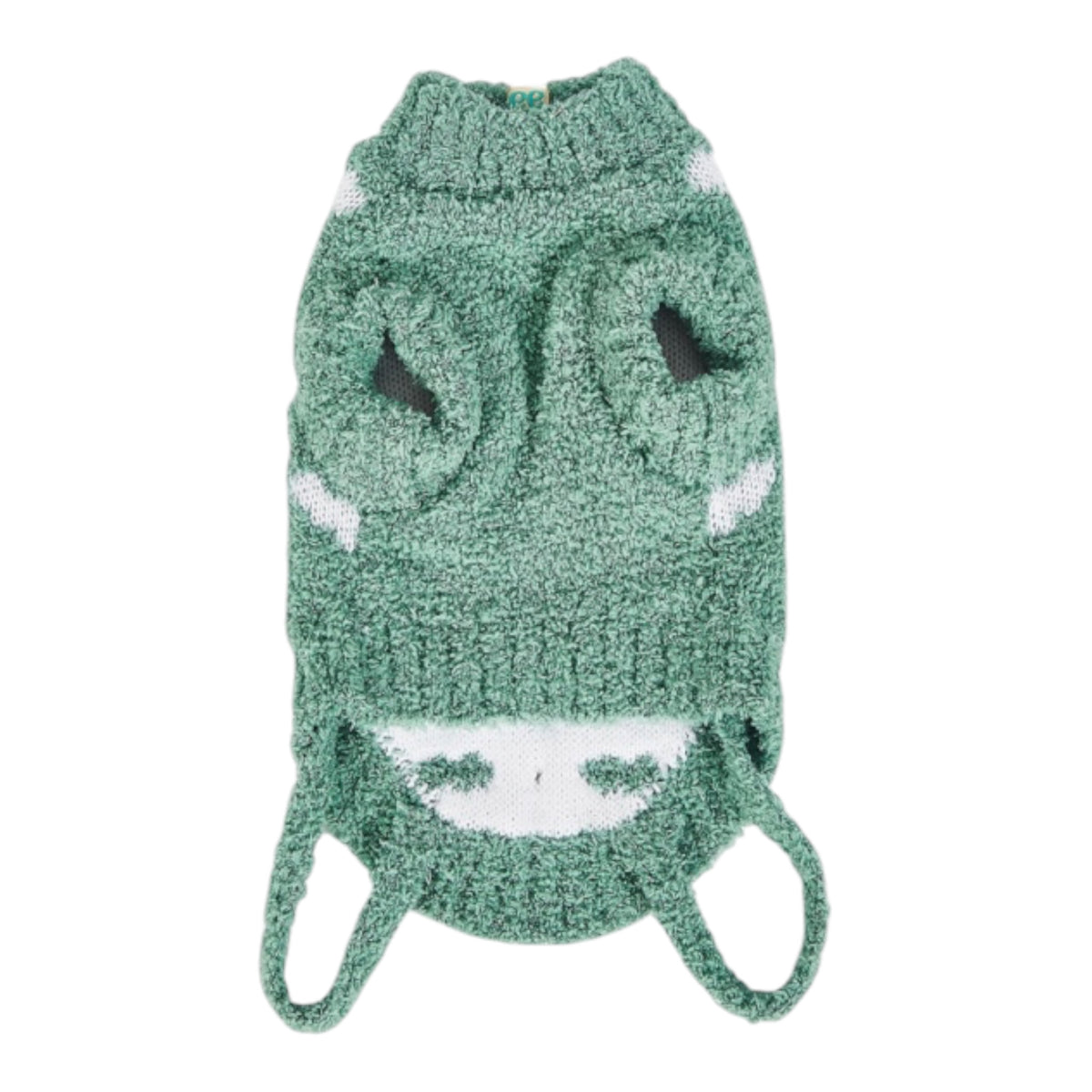 Jersey de punto afelpado para perro Cloudy verde, segunda vista