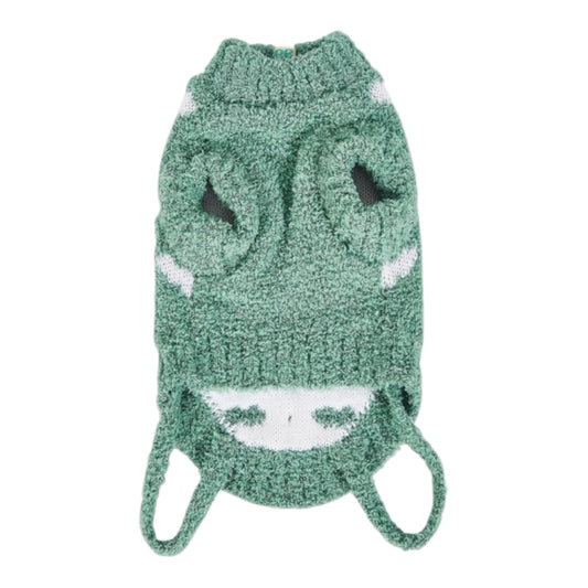 Jersey de punto afelpado para perro Cloudy verde, segunda vista